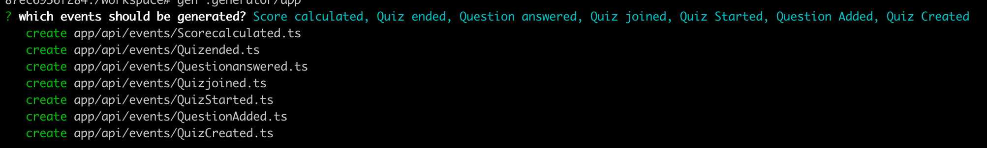 Generated Events